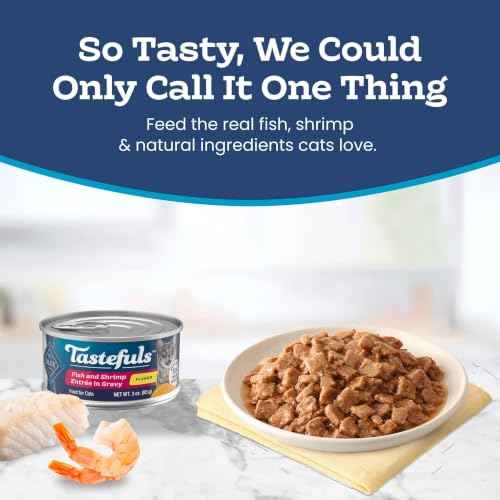 Tastefuls Fish & Shrimp Flaked Wet Cat Food (3 Ounce (Pack of 4))