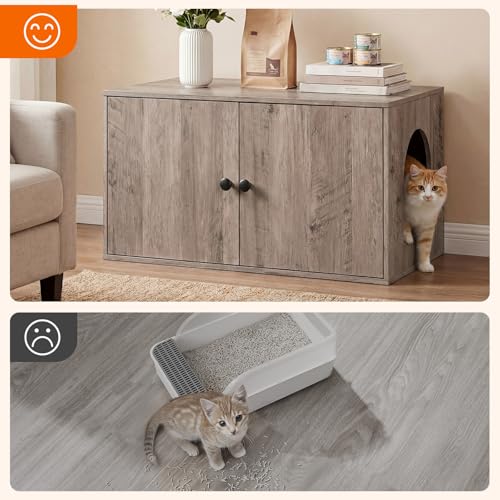 Cat Litter Box Enclosure (Greige)