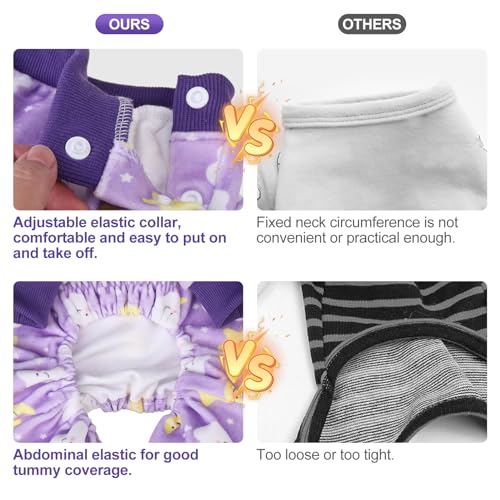 Dog Pajamas Soft Stretchy Fleece Puppy Sweater for X (Purple(pack of 1) / X-Small)