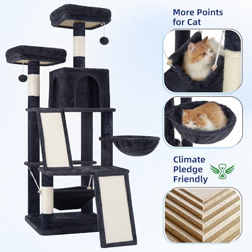 Cat Tree Tower Multi (56 inches / Smoky gray)