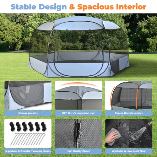 XXLarge Popup Portable Dog Houses (Grey)