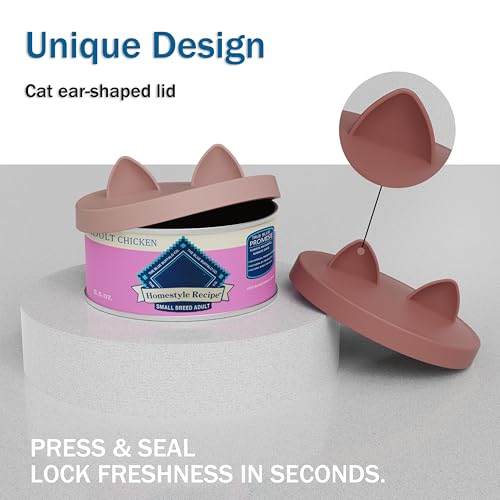 Silicone Pet Food Can Lids (3.3in/85mm(5.3-5.5oz) / Mars+Coral)