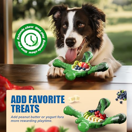 Dog Toys for Aggressive Chewers (Large / Green)