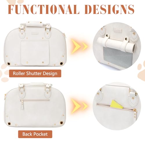 Dog Carrier Purse (17.3"L x 9.4"W x 11.2"H / Beige)