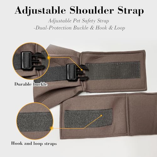Dog Sling Carrier for Small Dogs up to 15 lbs (Caramel / 32.2"L x 9.5"W x 29.5"H)