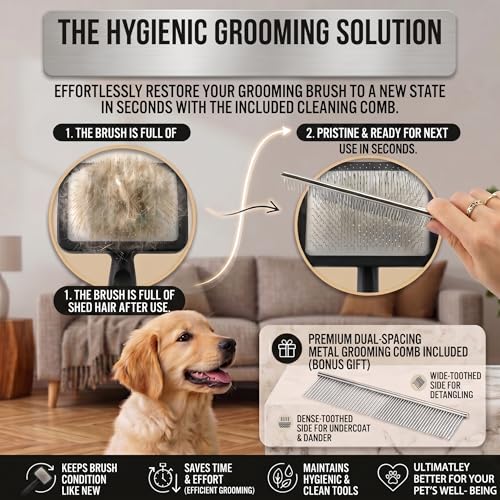 Slicker Brush for Dog (Large / Black)