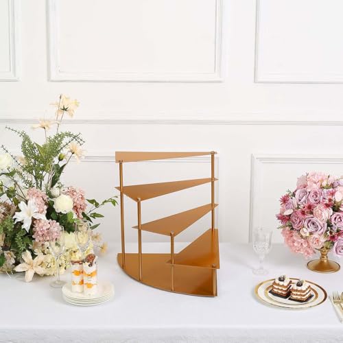 Efavormart 17" Tall 4 (4-Tier 17" Spiral / Gold)