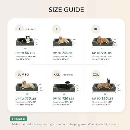 Orthopedic Dog Bed for Extra Large Dogs (Dark Green / 53.0"L x 42.0"W x 8.5"Th)