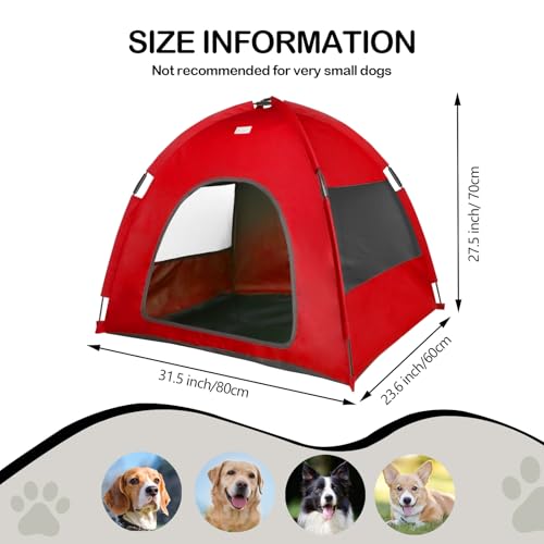 Red Large Cat & Dog Waterproof Tent House (Red / Large)