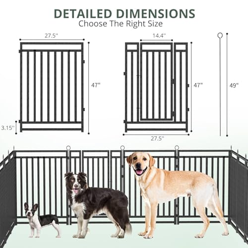 Thickened Outdoor Dog Fence (47" Height / 24 Panels)