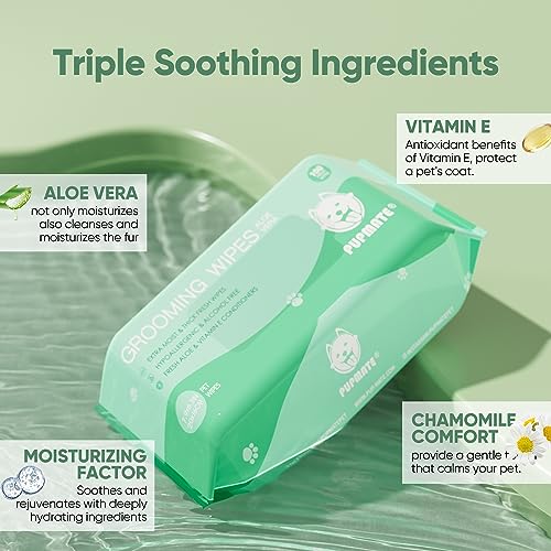 Natural Pet Grooming Wipes (2 Packs-200 counts)