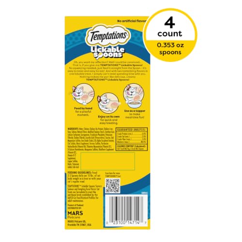 Lickable Spoons Wet Cat Treats (4 Count (Pack of 12))