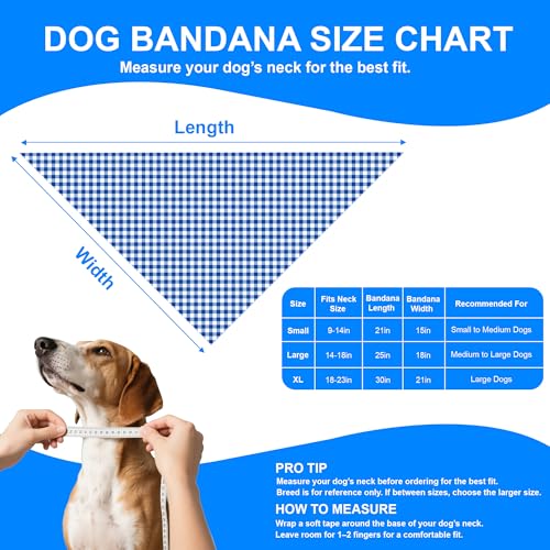 Summer Dog Bandanas for Medium Dogs (Blue,Green / Large)