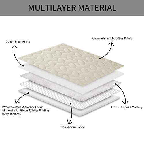 Pet Bed Cover Dog Bed Blanket for Sofa and Furniture Waterproof New Pattern Design (30x70 Inch (Pack of 1) / Ivory)