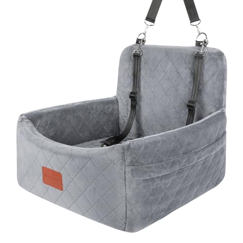 Dog Car Seat for Small Dogs Under 30lbs (Grey / Small)