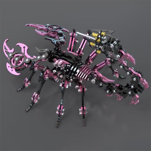 Scorpion King 3D Metal Puzzles Kits for Adults Teens (Black Pink)