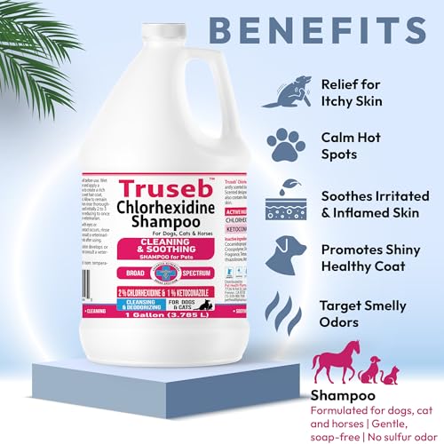 Truseb Topical Ketoconazole and Chlorhexidine Shampoo for Dogs