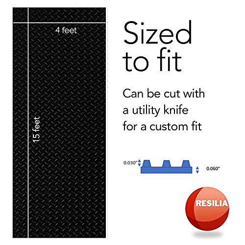Heavy Duty Garage Floor Runner & Protector Mat (4' x 15' / Black)