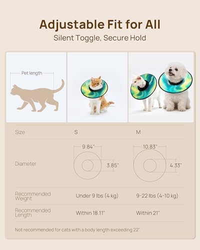 Soft Cat Cone Collar (Aurora Green / S)