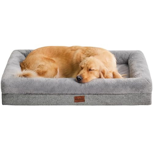 Orthopedic Dog Bed for Large Sized Dogs (L(35*23*6inch) / Grey)