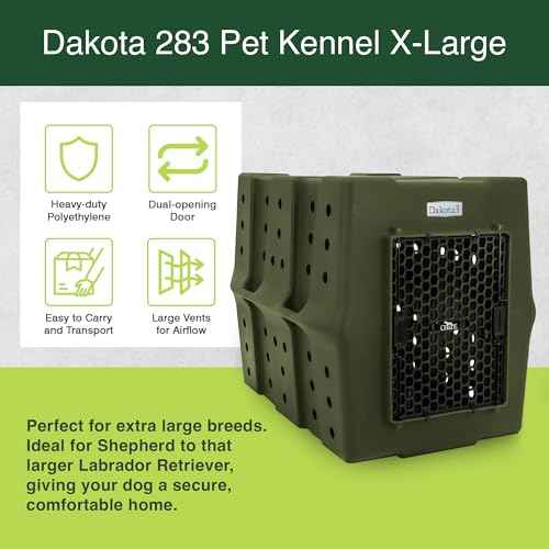 Dakota 283 Canine Rough and Tough Economy Dog Crate (X-Large / Olive)
