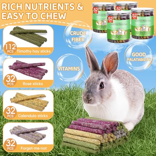 208Pcs Rabbit Chew Sticks (208Pack-Set)