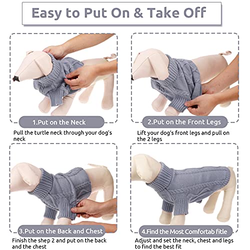 Small Dog Sweater for Small DogsBoy (X-Small / Grey)