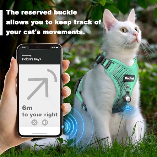 Cat Harness and Leash for Walking (Green / Medium (13-18lb))