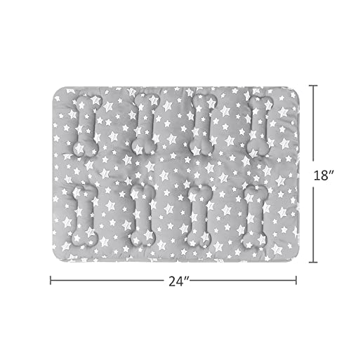 Dog Crate Mat (24"X18" / Grey+Grey)