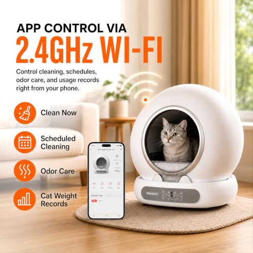 Automatic Self Cleaning Litter Box for Multiple Cats Odor Control