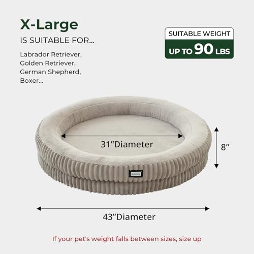 Donut Dog Bed (43.0"L x 43.0"W x 8"Th / Wind Chime)