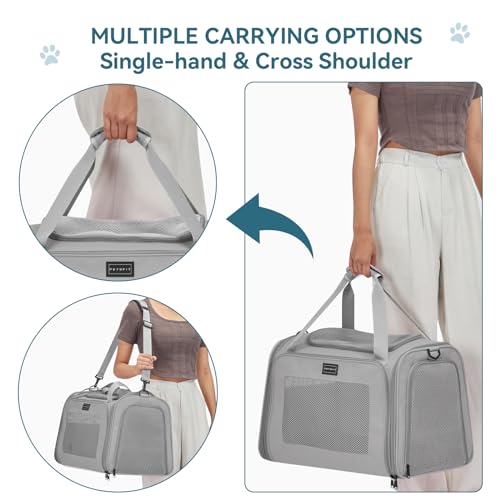Dog Carrier Cat Carriers (20.0"L x 13.0"W x 13.0"H / New Grey)