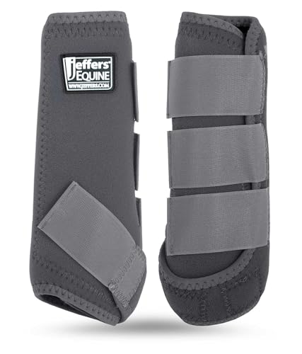 Equine Protective Horse Boots 1 Pair Grey (Grey / Large)
