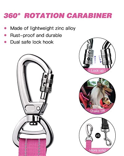 Dog Seat Belt for Car (Hotpink)
