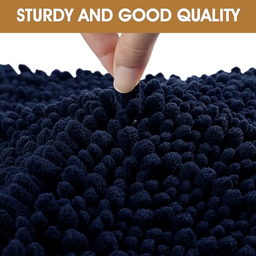 Dog Door Mat for Muddy Paws (Navy Blue / 30" x 20")