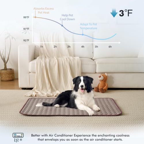 Summer Cooling Mat & Sleeping Pad (19" x 15" / Brown)