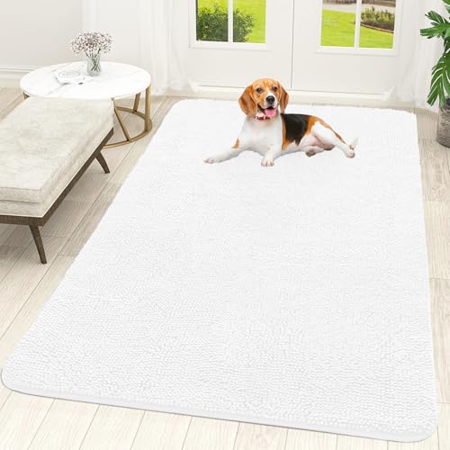 Dog Door Mat for Muddy Paws 70x46 (White / 70" X 46")