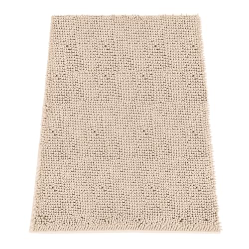 Absorbent Dog Door Mat for Muddy Paws (60"L x 36"W x 1" Th / Beige)