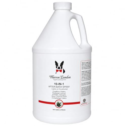 10-in-1 After Bath Dog Spray | Dog Leave in Conditioner and Detangler | Pet Grooming Spray with Aloe Vera, Silk Amino Acids and Green Tea Extract | Made in USA | 1gal