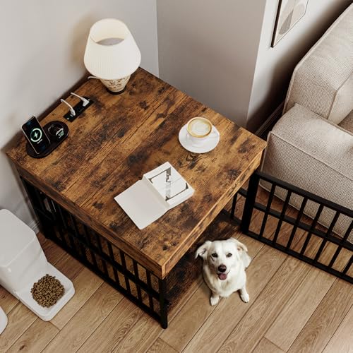 Dog Crate Furniture for Small Dogs (Rustic Brown)