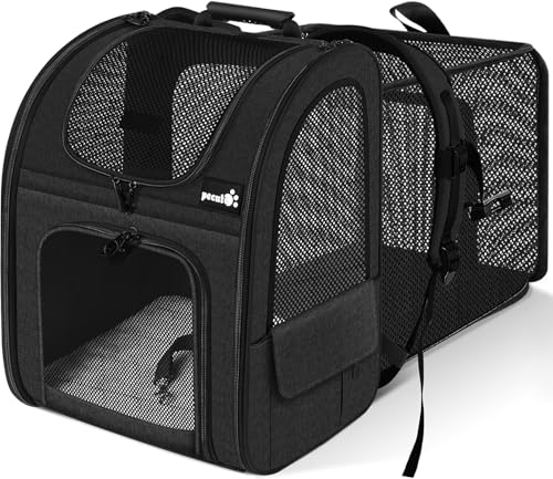 Cat Backpack Breathable (Black / 12.6"L x 10.2"W x 16.5"H)