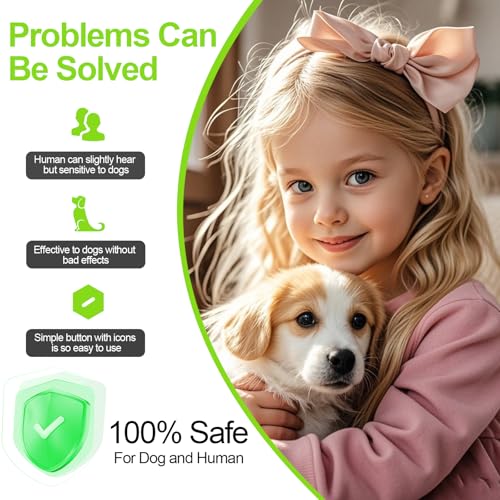 Dog Sonic Bark Deterrents Devices for Own or Neighbor's Dog (Grey)