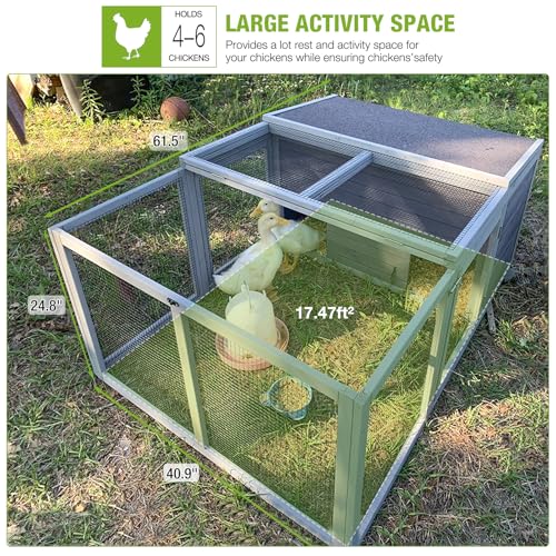 Chicken Coop Outdoor Rabbit Hutch with Run for Rabbits