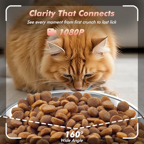 Automatic Cat Feeder with Camera (Pure White)