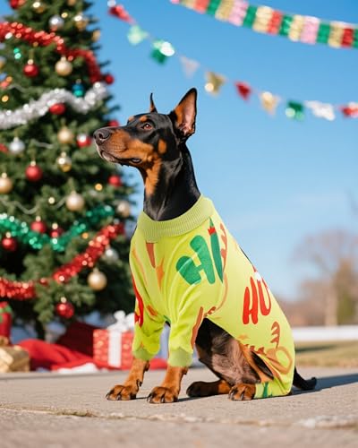 4 Pack Christmas Fleece Dog Pajamas Warm for Extra Large Dogs (XX-Large)