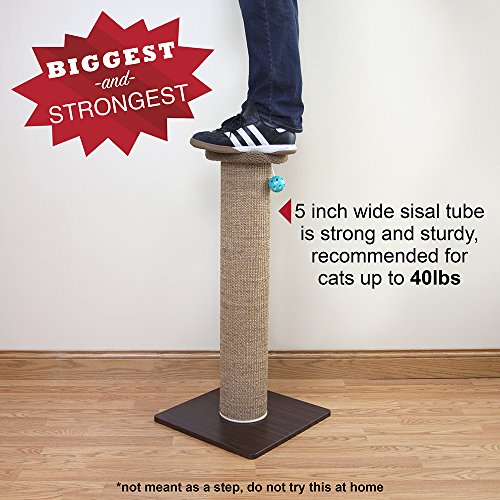 Tall Sisal Cat Scratching Post (B) Scratching Post (Tan))