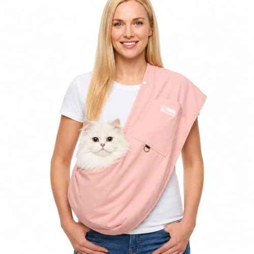 Ice Silk Dog Sling Carrier (Pink / Large)