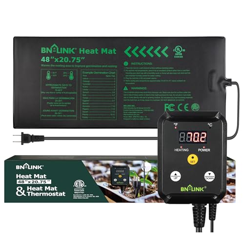 48" x 20.75" Seedling Heat Mat with Thermostat Controller Combo Set (48x20.75 Heat Mat with Thermostat)