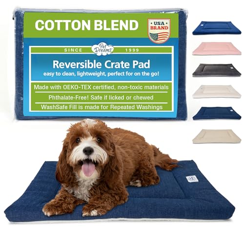 Dog Crate Pad (30.0"l x 19.0"w x 1.5"th / A. Denim Blue)
