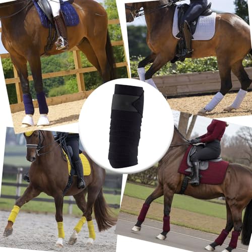 Horse Polo Leg Wraps Soft Fleece Wraps Equestrian Leg Bandage 4 (Royal Blue / Cob(8.2ft))